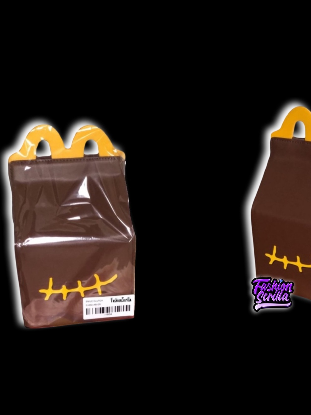 Travis Scott x McDonald’s Happy Meal Brown and Yellow Smile Clutch - Picture 3 of 15